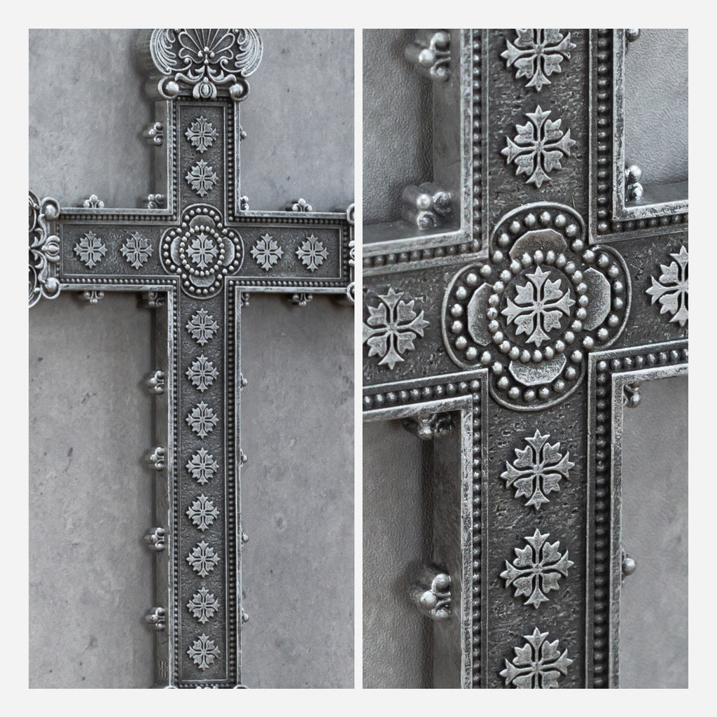 BC Home Décor Baroque Embossed Wall Cross-Renaissance