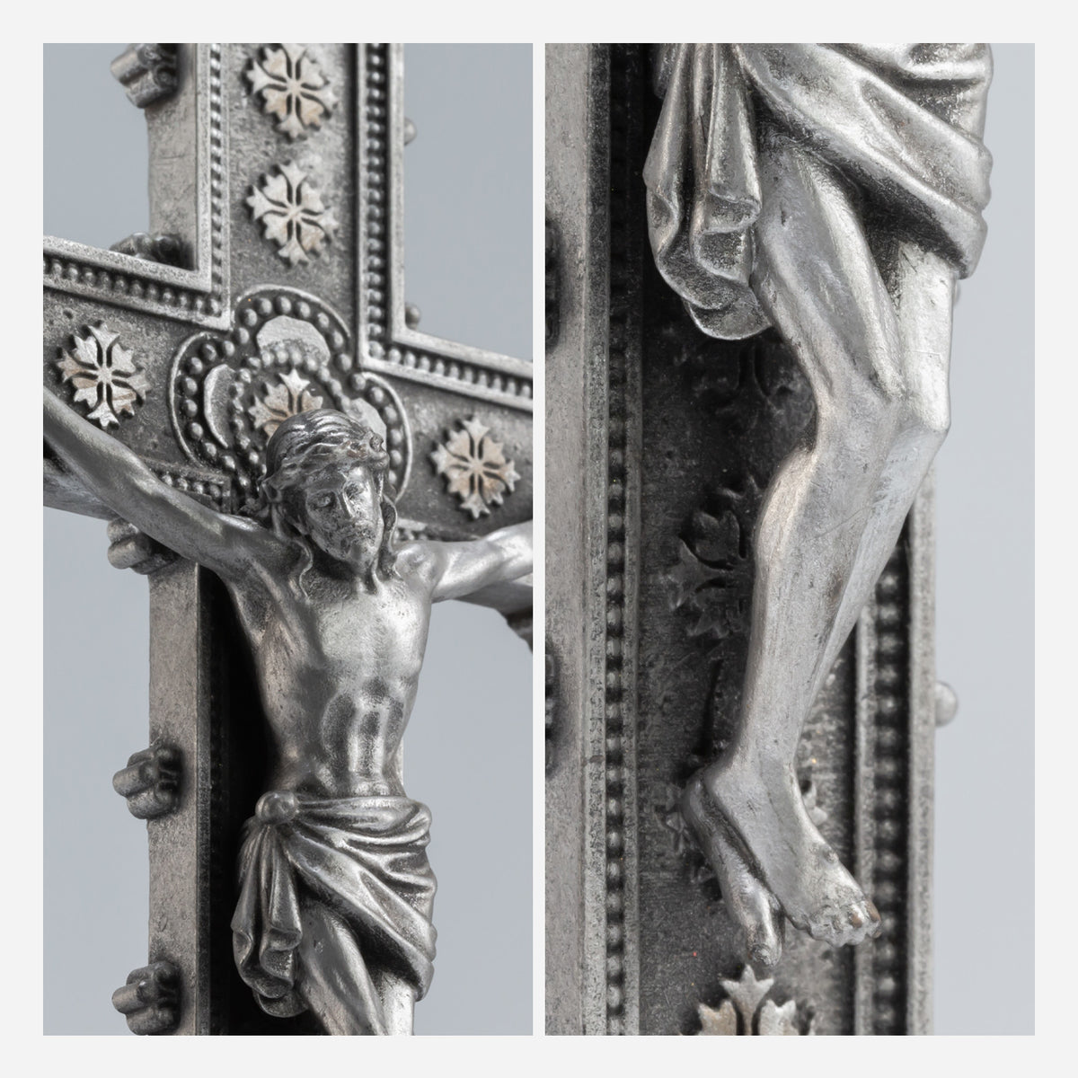 BC Catholic Baroque Embossed Standing Crucifix-Inspirational decor