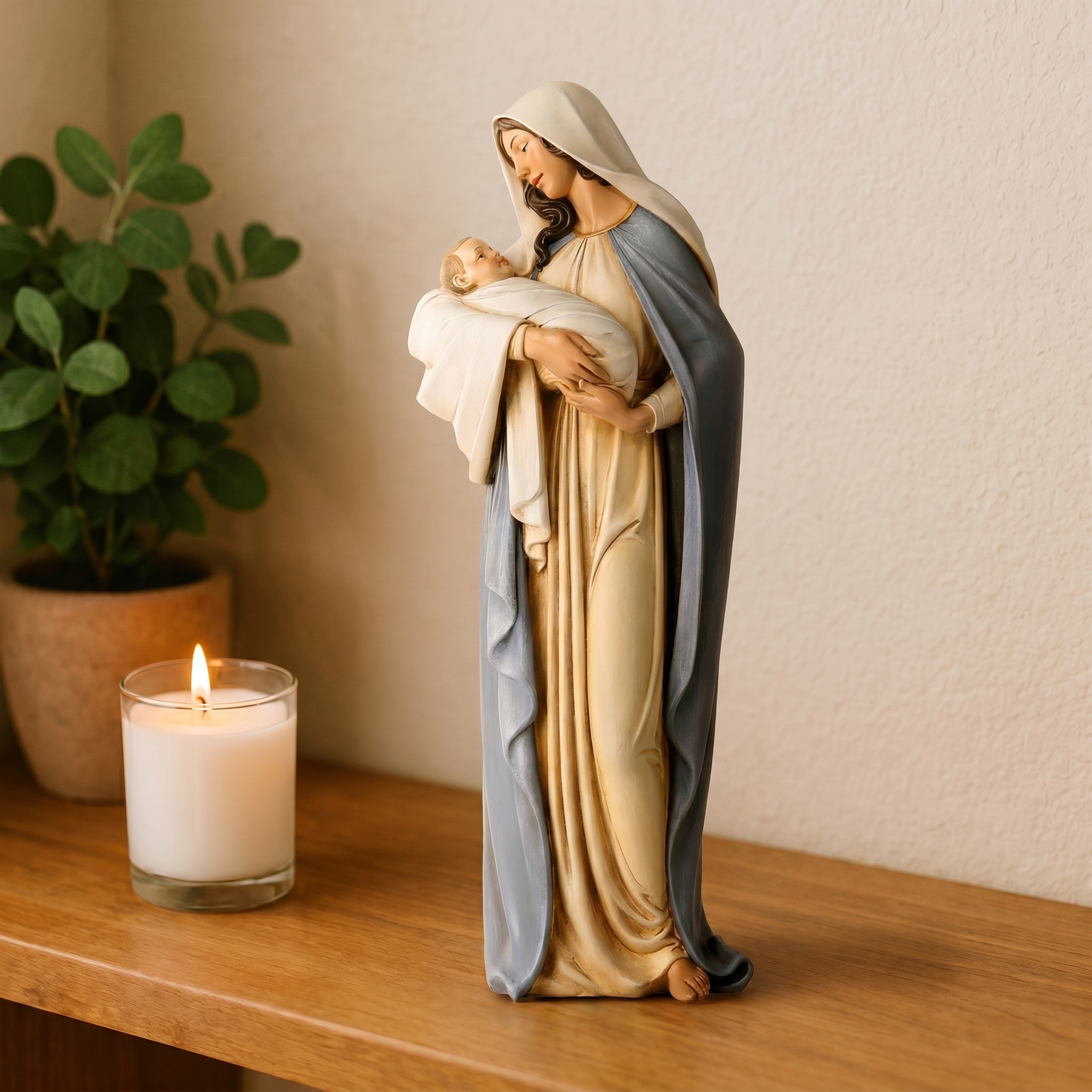 BC Catholic Madonna with Child Statue-Renaissance