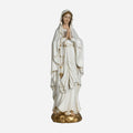 BC Catholic White & Gold Our Lady of Lourdes Statue-Renaissance
