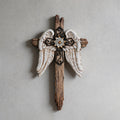 BC Home Decor Angel Wings Wall Cross -  Rustic Decor Style