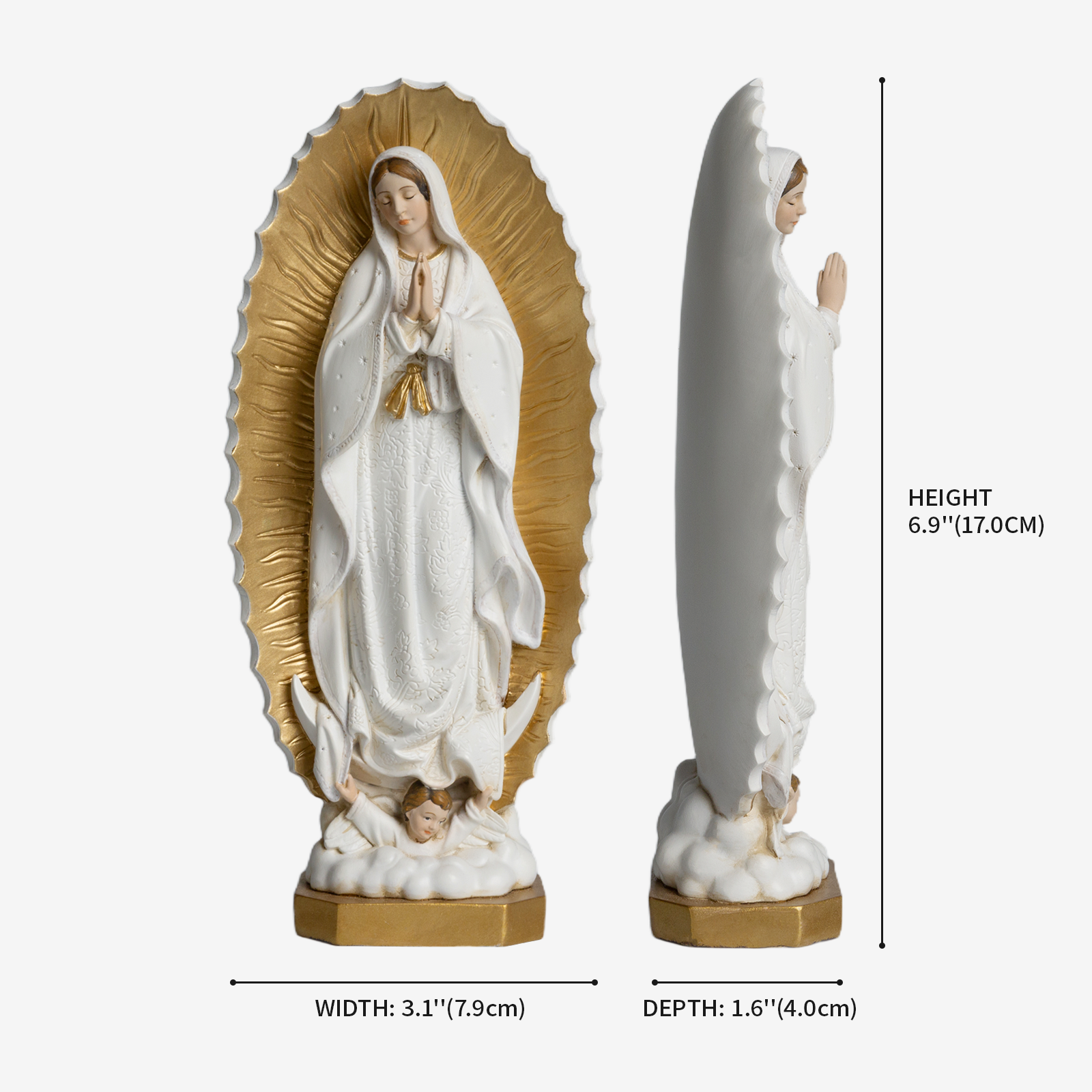 BC Catholic Our Lady of Guadalupe Statue-Renaissance