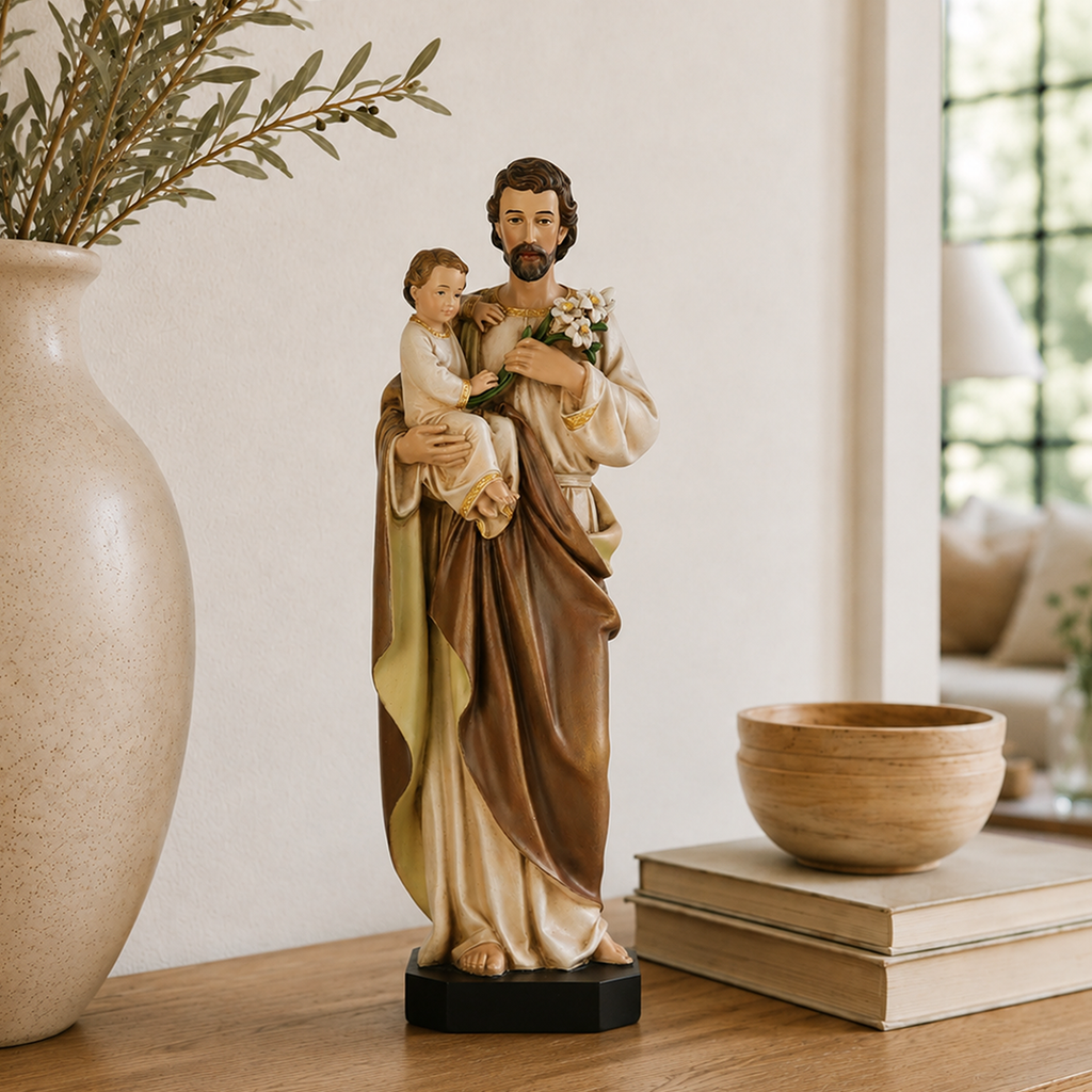 BC Catholic St. Joseph Statue with Child Jesus-Inspirational decor