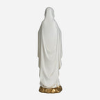 BC Catholic White & Gold Our Lady of Lourdes Statue-Renaissance