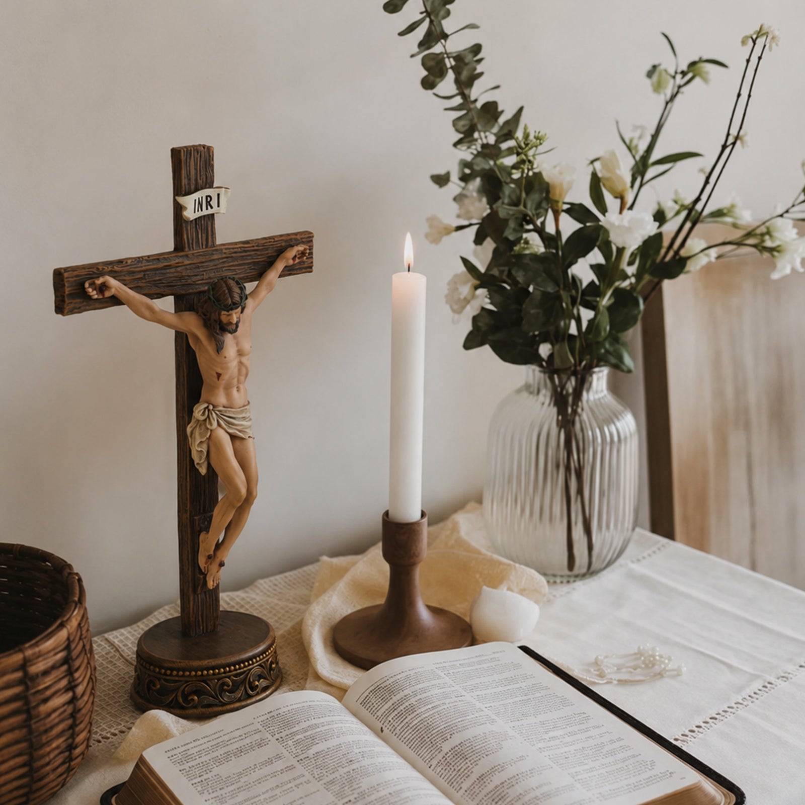 BC Catholic Standing Crucifix--Renaissance