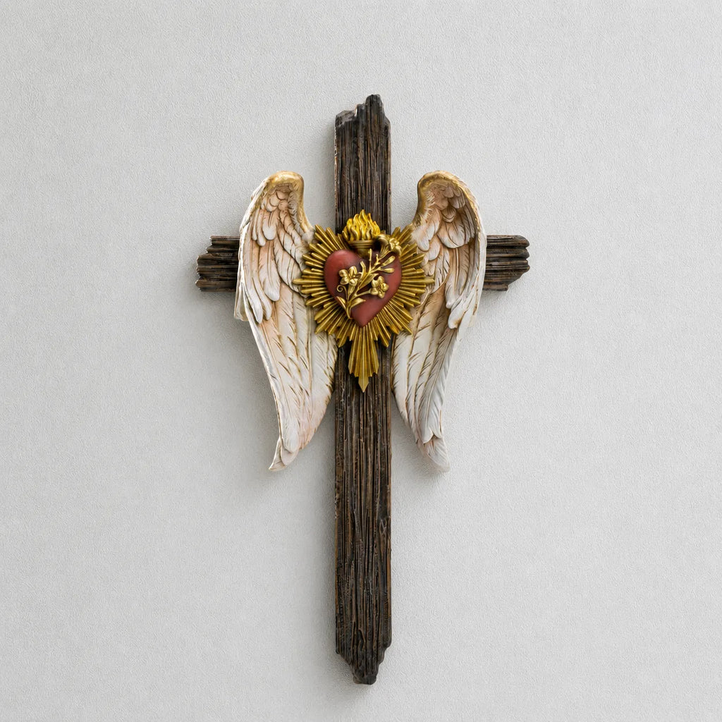 BC Katholisch Unbeflecktes Herz Mariä Wandkreuz – Schutzengel Dekoration