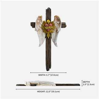 BC Catholic Most Chaste Heart of Saint Joseph Wall Cross-Guardian Angel Decor